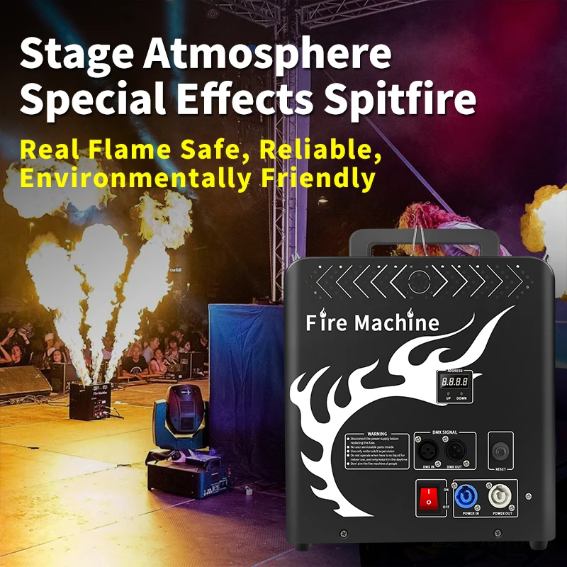 Three headed Flamethrower Professional Equipment DJ Disco Concerts Stage Special Effects Show Flamethrower For Wedding Festivals