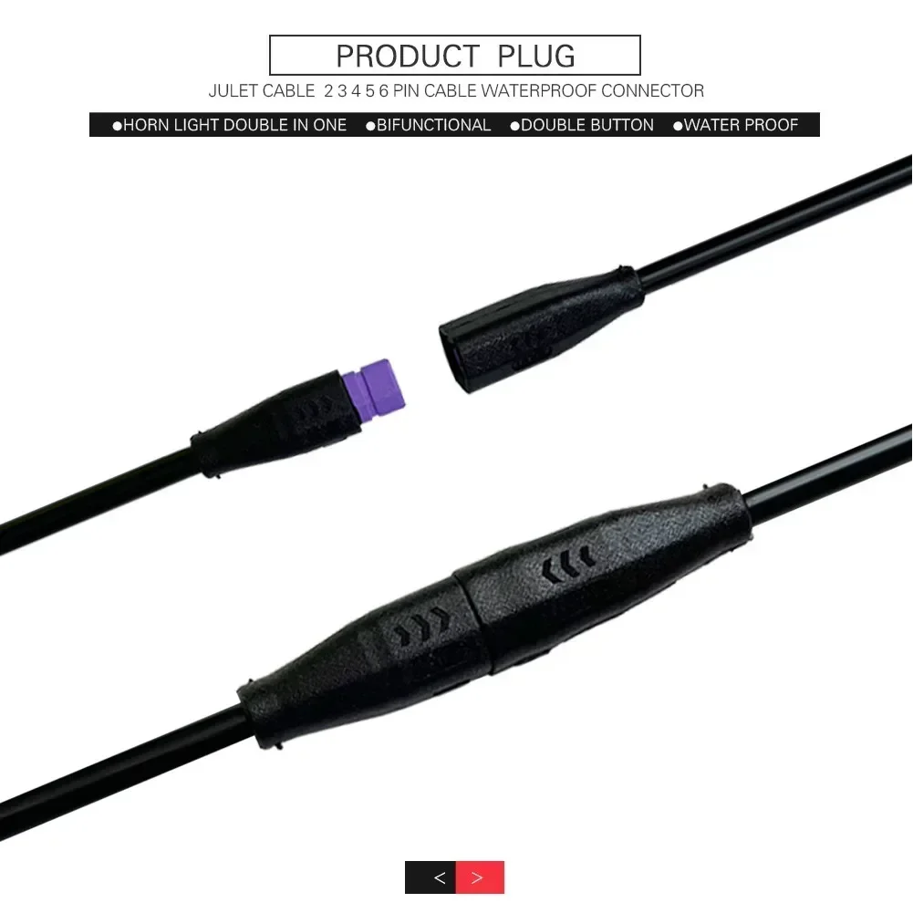 

E-bike Shaped Connector 2/3/4/5/6 Pin Cable Waterproof Connector Signal Line Extension Cord Julet Connector ebike frame