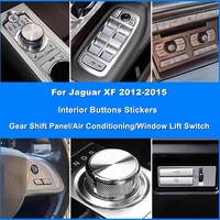 Car Center Console Gear Shift Panel/Air Conditioning/Multimedia Button Trim Sticker For Jaguar XF 2012-2015 Interior Accessories