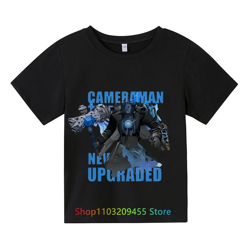 

Children's Game Skibidi Toilet Short Sleeve Boys' Game Speaker Men's Camera Men's TV Men's Role Play T-shirt Children's Clothing