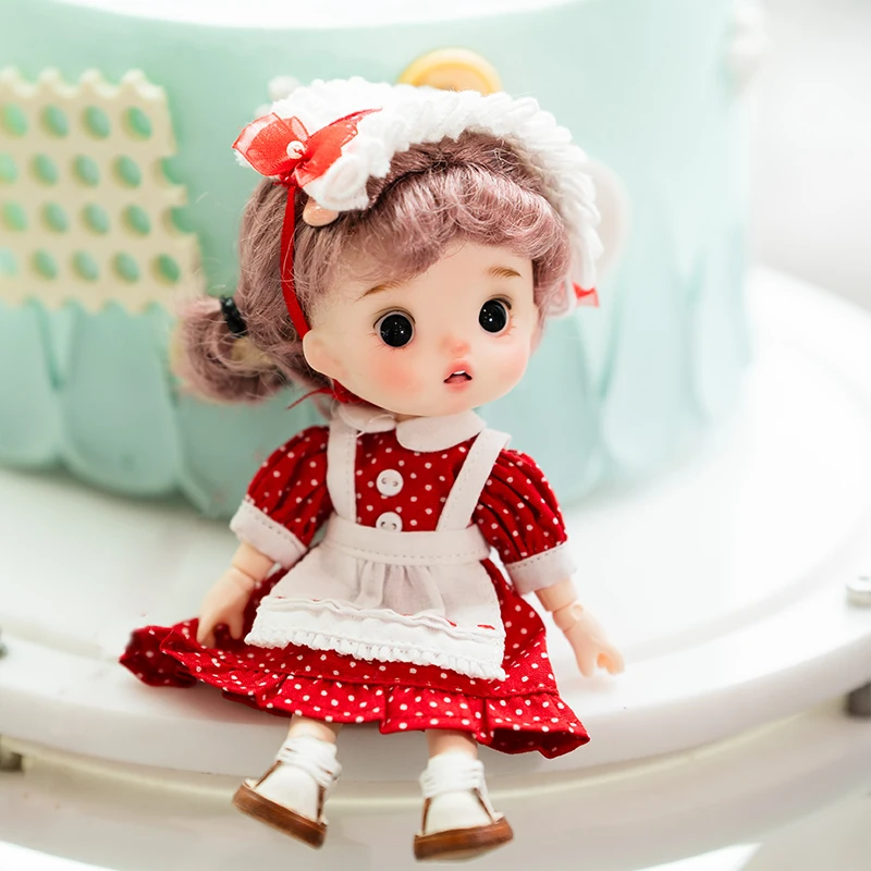 ชุดเสื้อผ้าตุ๊กตา OB11 สไตล์คลาสสิคย้อนยุค ชุดแม่บ้าน สำหรับตุ๊กตา BJD ขนาด 1/12 ของ GSC