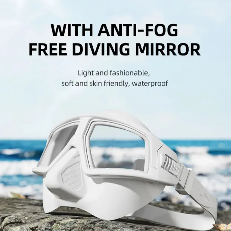 

Professional Scuba Diving Mask Set – HD Anti-Fog Lens，Low Volume，Adjustable Snorkeling Swimming Goggles for Divers