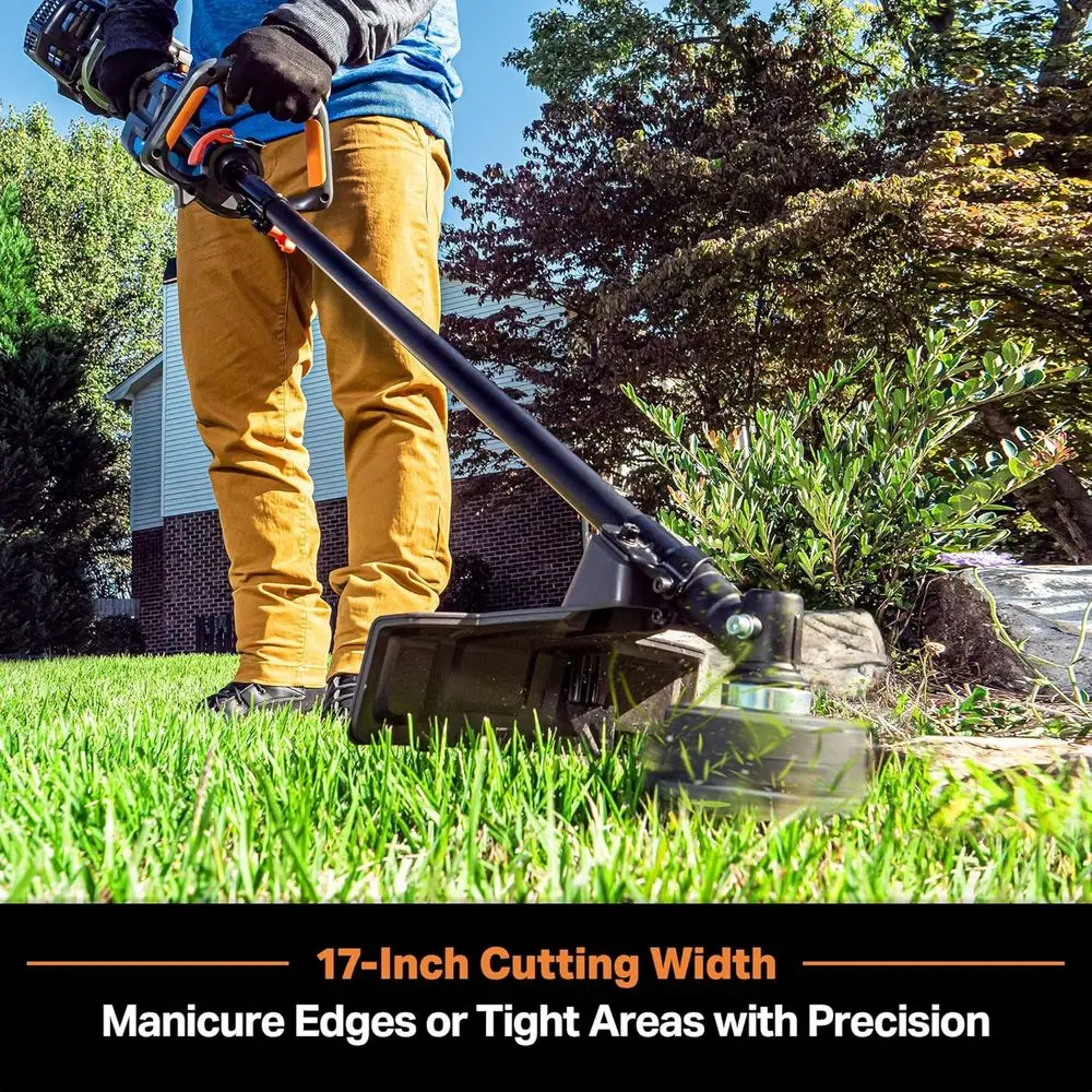 26cc 2-Cycle Electric Start Gas Grass Trimmer, 17-Inch No-Pull NPTGSP2617A