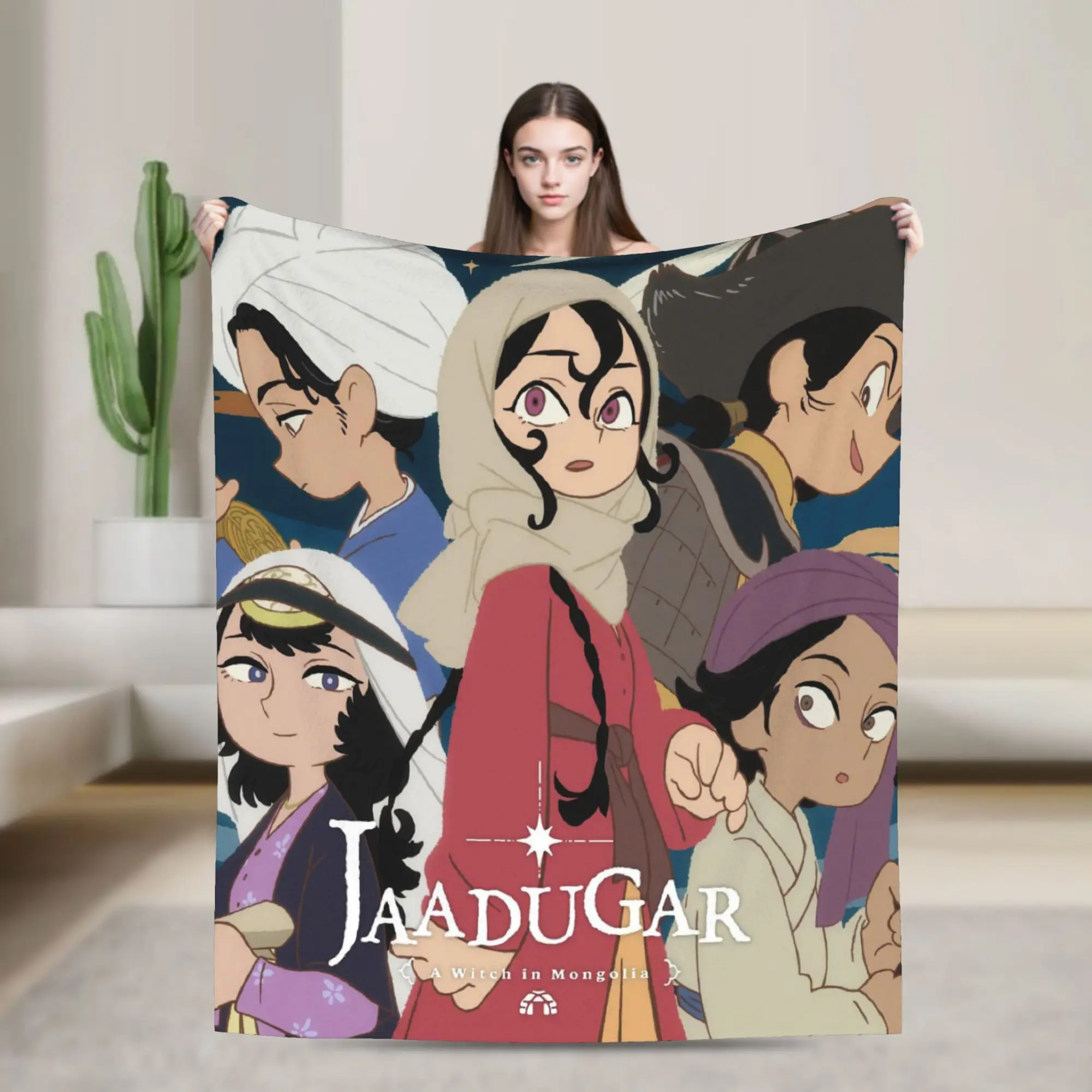 Tenmaku no Jaadugar Anime Blankets Fatima Flannel Novelty Soft Throw Blankets for Bedding Lounge  Winter