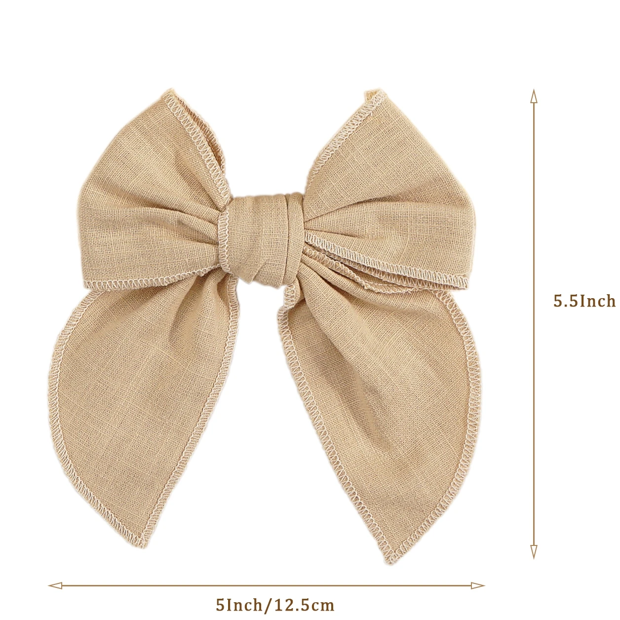 5Inch Girls Women Linen Bow Hair Clips Big Sailor Bow Barrettes Baby Kids Hairgrips Hair Bows Accessories Headwear