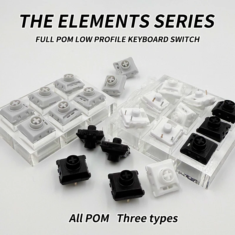 

Kailh Customized Full POM The Elenments Series Low Profile Keyboard Switch Smooth Mechanical Keyboard Switch