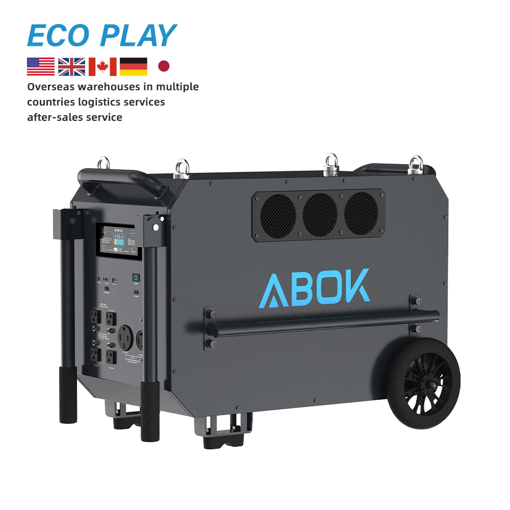 ABOK Portable Power Station 7200W Large Capacity 9762Wh LiFePO4 Battery Built For The Outdoors Professional US Plug