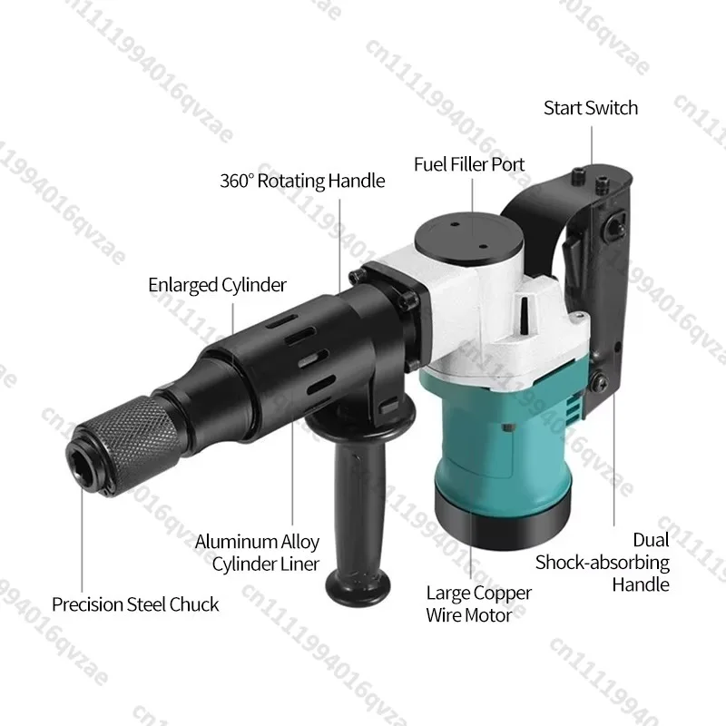 1200RPM 800W Power Electric Hammer Drilling Rig 1800w Electric Breaking Hammer Removal Hammer
