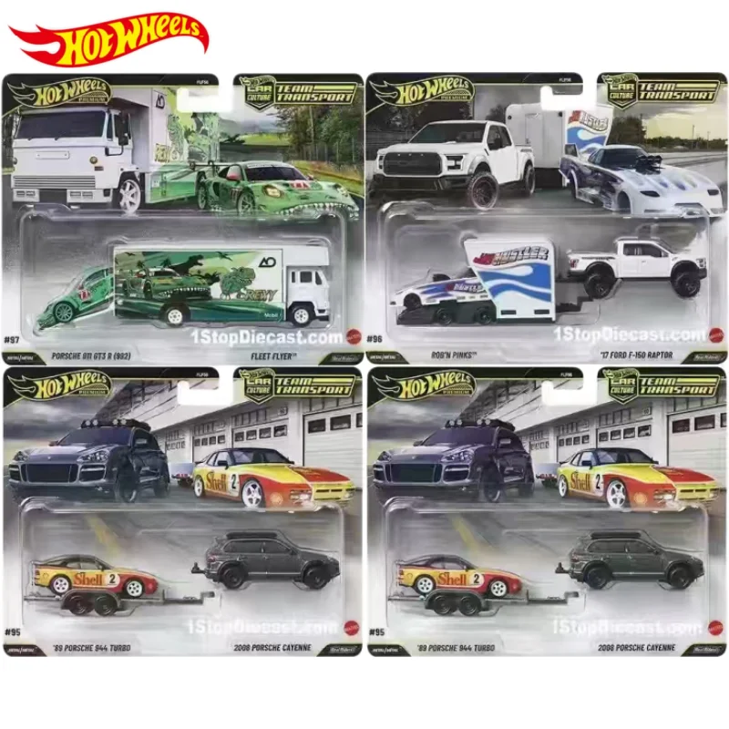 New 2026 Hot Wheels Team Transport Porsch E 911 Green Dinosaur Ford F150 - R08n Die-Casting Alloy Creative Hobby Model Fan Toy