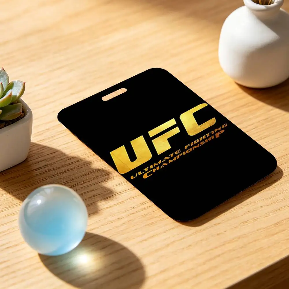 U-UFC Logo ID Badge Holder With Lanyard Neck Strap For Office School Name Card Credentials Case - view 3