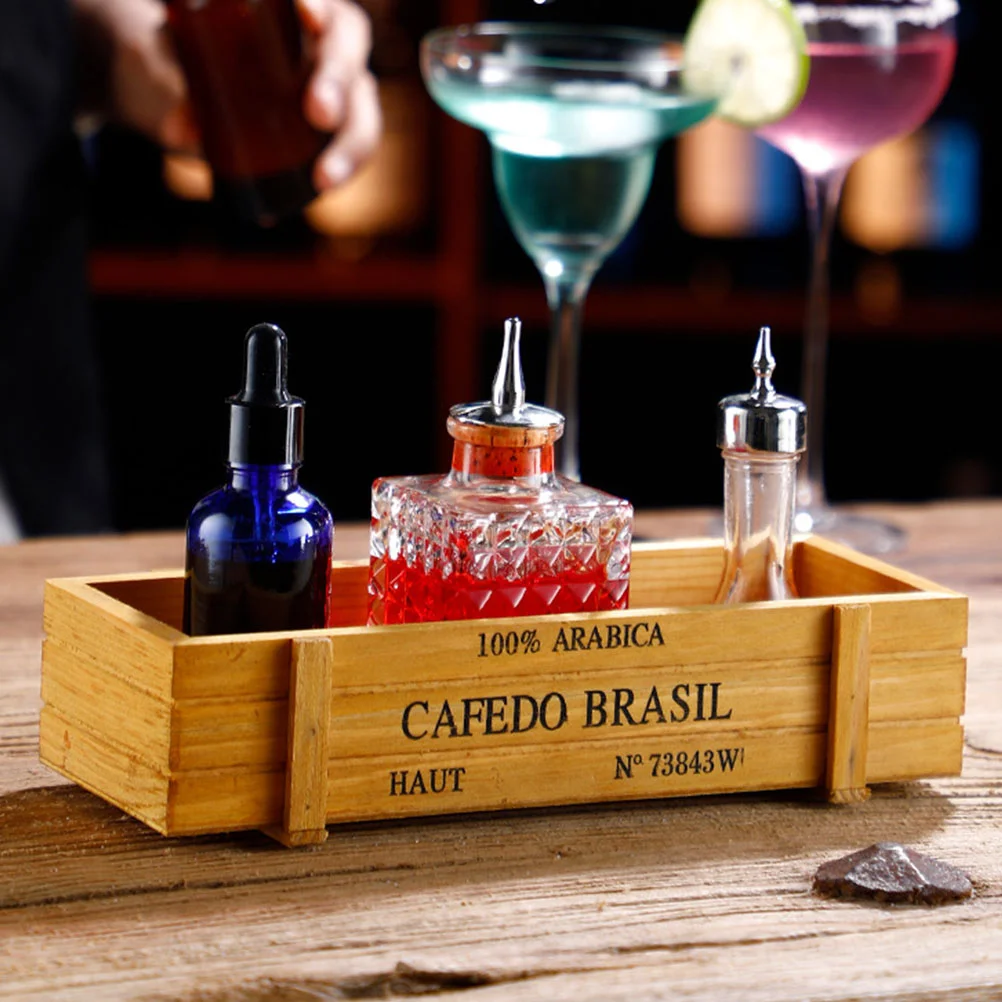 Shelf Bar Utensil Box Tools Retro Boxes Crates Wooden Holder Vintage - Image 4