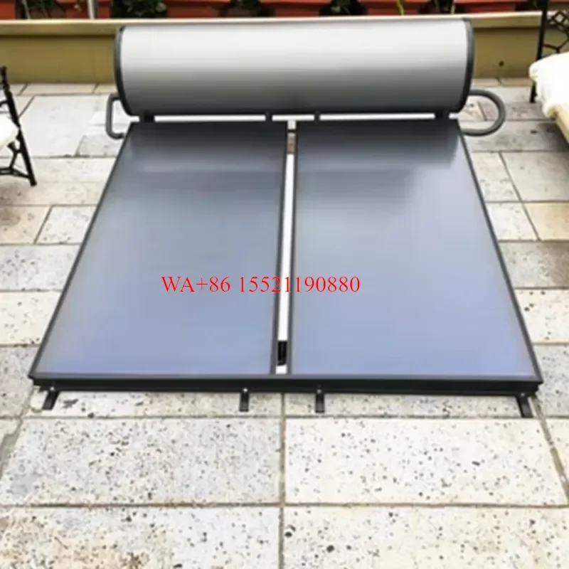 WMWMNU Hot Sale 200L Pressurized Solar Water Heater Boiler for Outdoor Household Use Direct Plug Flat Plate Collector for