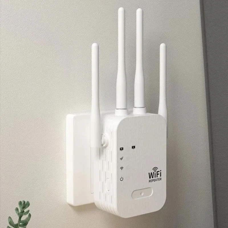 Repetidor WiFi 300Mbps enrutador WIFI 2 en 1 extensor amplificador señal 2,4Gz con 4 antenas aumenta cobertura WIFI