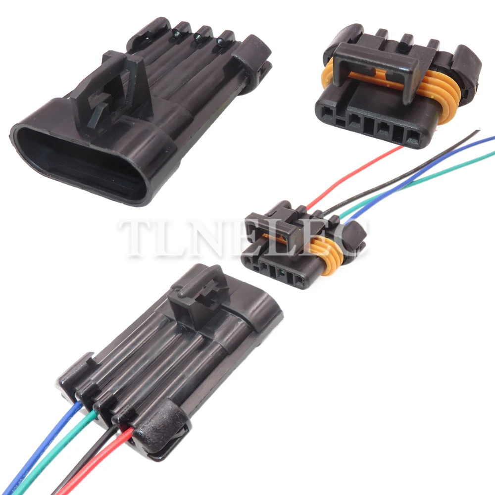 4 Pin Way Car Oxygen Sensor Sealed Connector with Wires Automotive Male Female Wiring Cable Sockets 12162144 12162102