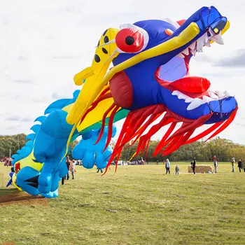 15米龍形風箏,適合成人放飛,專業風箏,吊墜式軟風箏,傳統風箏,巨型風箏,趣味座椅車 10 最佳銷售 龍風箏 - №10