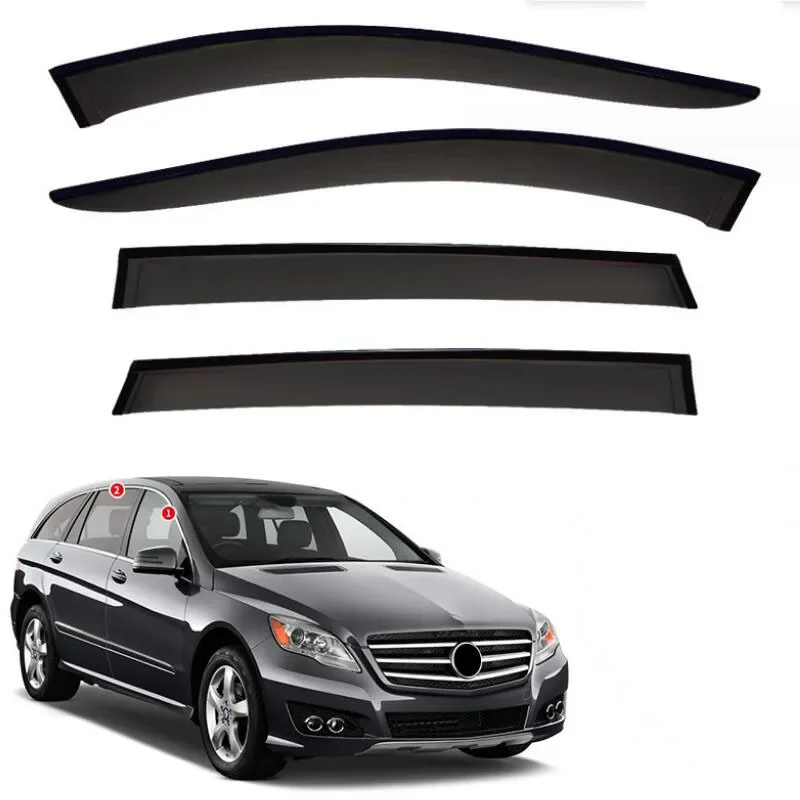 Window Visor Side Window Deflector Rain Guard Awnings & Shelters For Mercedes-Benz R Class 2006 2007 2008 2009 2010 2011 -2017