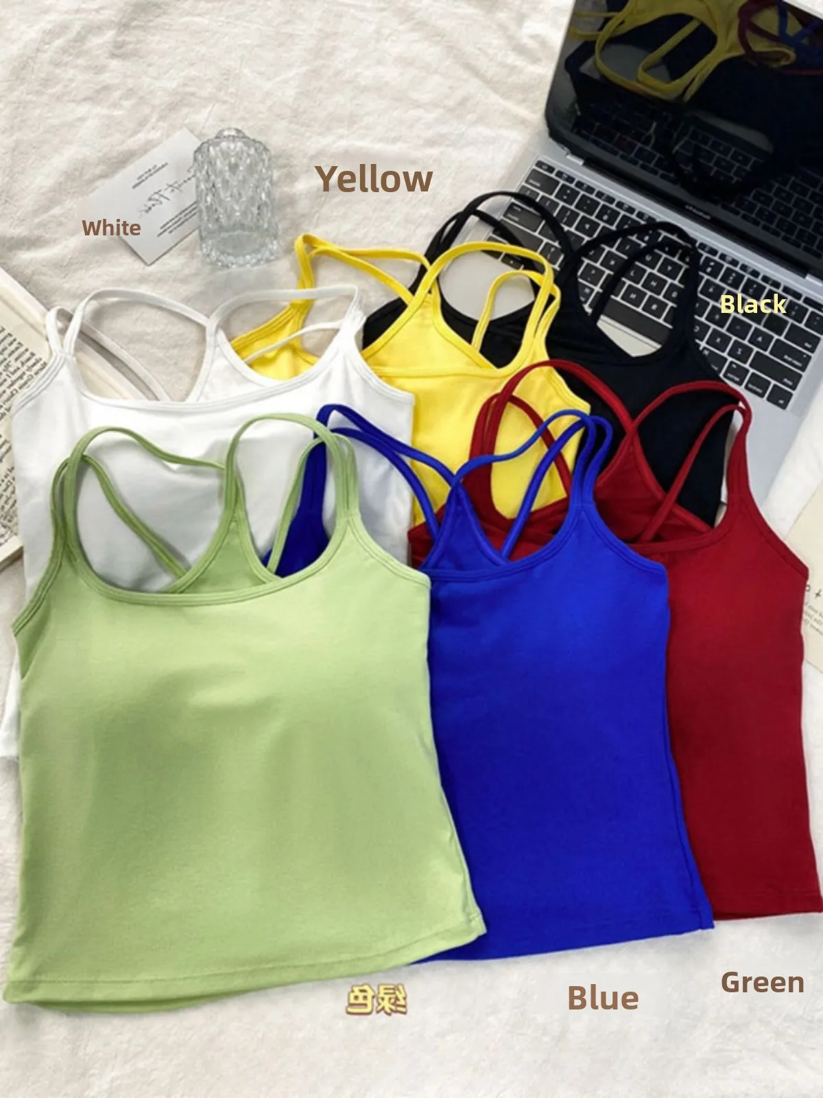 ヨガ バル ストラップ ベスト レディース 夏 インナー マッチ 美しい バ ブラ インテイテッド チェスト パッド スポーツ フィットネス トップ