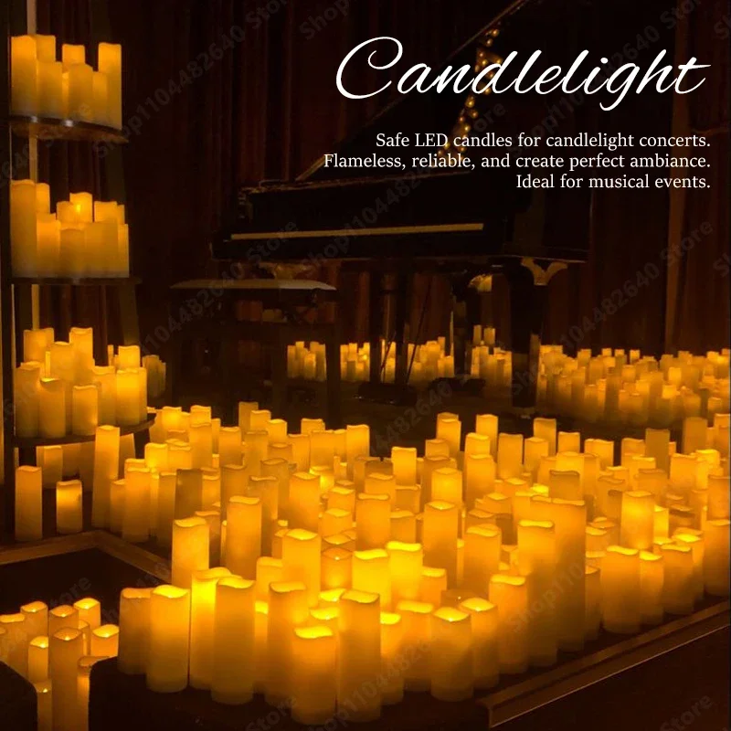 9-48Pcs Led Candles Flameless Candles For Wedding Electric Flickering Candle With Remote Control Home Decor Candlelight Concert