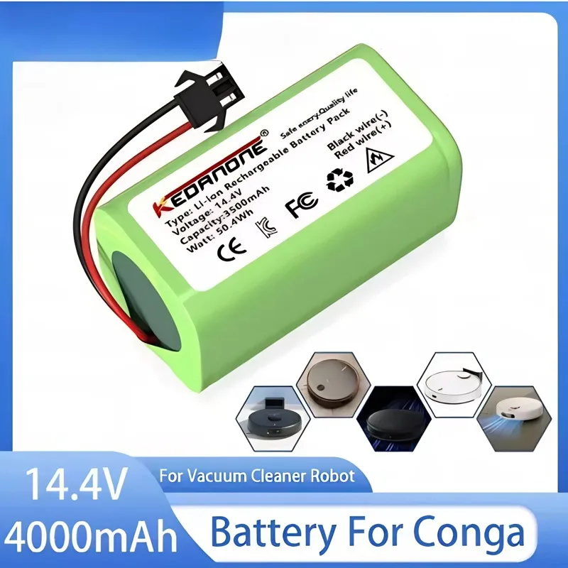 

2026 ✨✨14.4V lithium ion battery for Conga Excellence 950 990 1090 1092 1190 1790 1990 Robovac 11S 15C 30C Max NETBOT S14 S15
