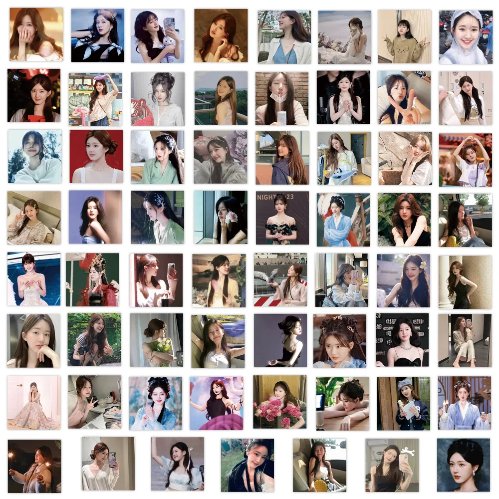 60 uds Ins Venta caliente Zhao Lusi estrella Graffiti pegatinas decorativas DIY guitarra teléfono taza de agua monopatín pegatinas impermeables