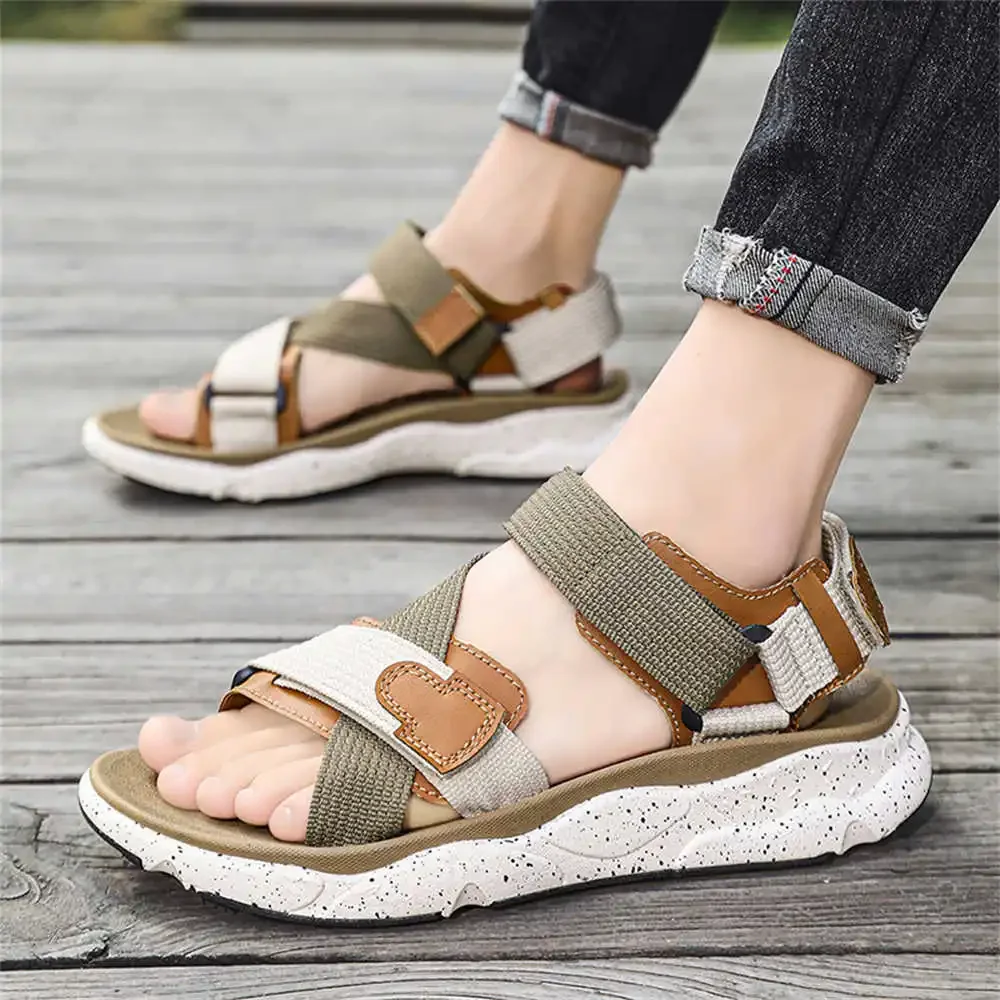 Low Ventilation Adult Men's Sandal Runner Sneakers Shoes Green Slippers Sport Vintage High-level Out Tenes Type Luxary