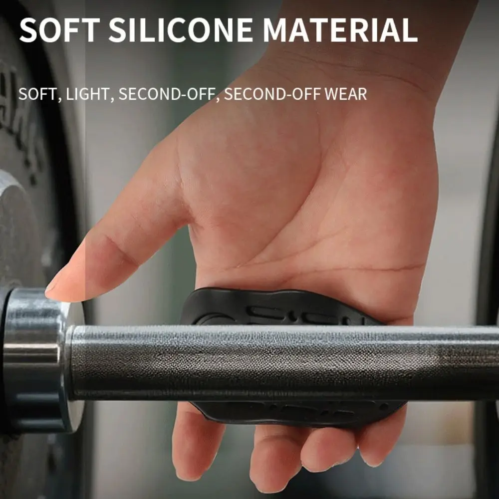 

1 Pair Ergonomic Weight Lifting Grips Elastic Anti-slip Workout Gym Gloves Anti-friction Honeycomb-shaped Silicone Palm Grips