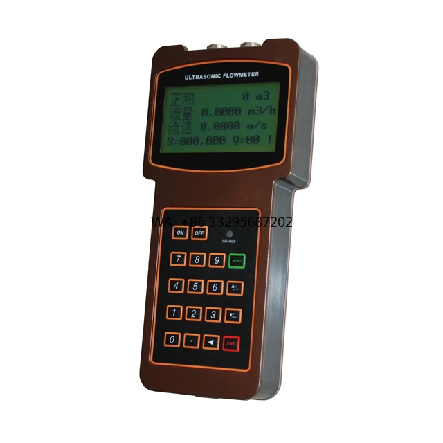 

China TUF-2000H Digital Handheld Ultrasonic Flow Meter Measures Liquid Gas Oil Air OEM Plastic Data Logger for Sea River Water