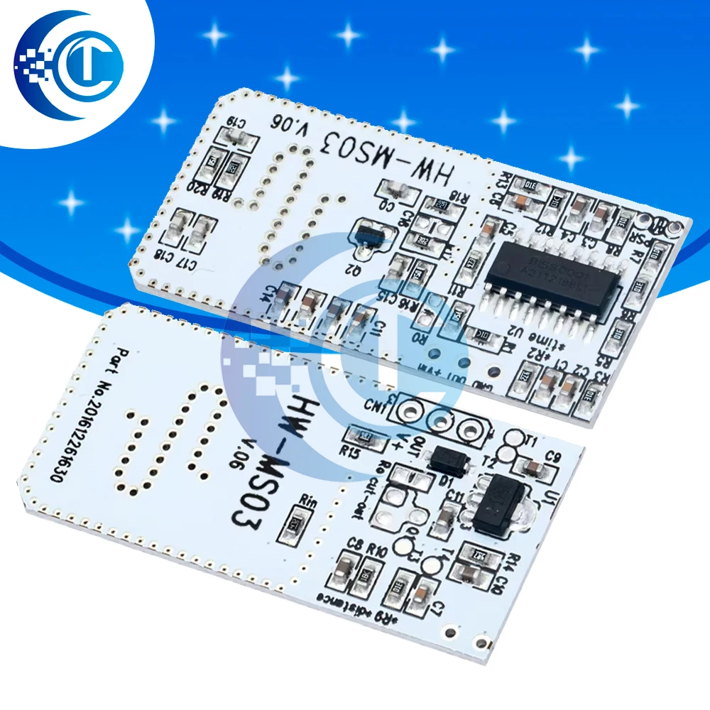 High Performance Motion Sensor Module Radar Motion Sensor HW-MS03 2.4GHz to 5.8GHz Microwave Radar Sensor Module for Arduino