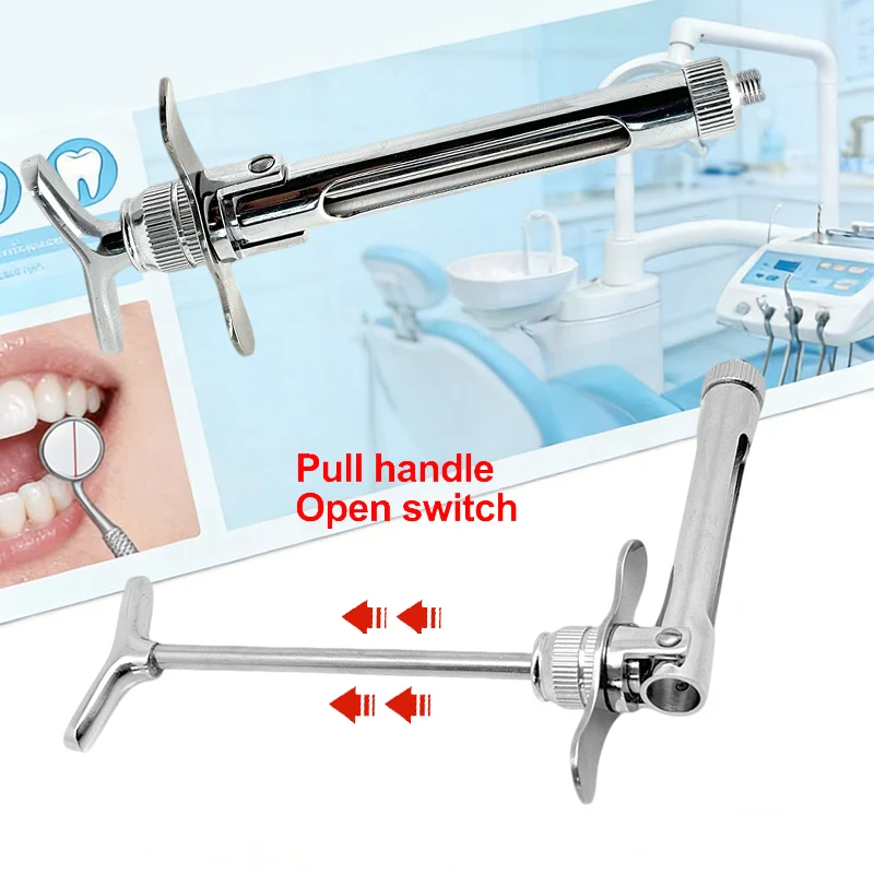 Dental Syringe Stainless Steel 2.2ML Press Controlled Injection Instrument Periodontics Endodontics Oral