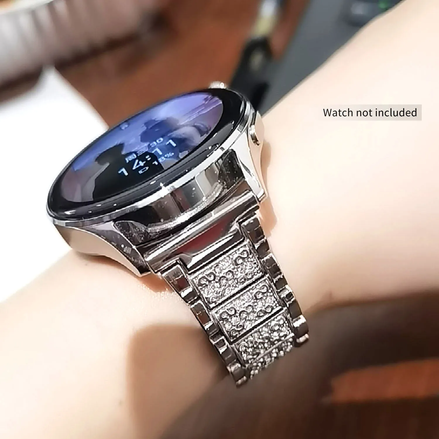 20mm Bling Diamond Strap for Samsung Galaxy Watch 6 5 4 Pro Classic 43mm 47mm 22mm Woman Bracelet Huawei Watch 4 GT 2 3 46 Band