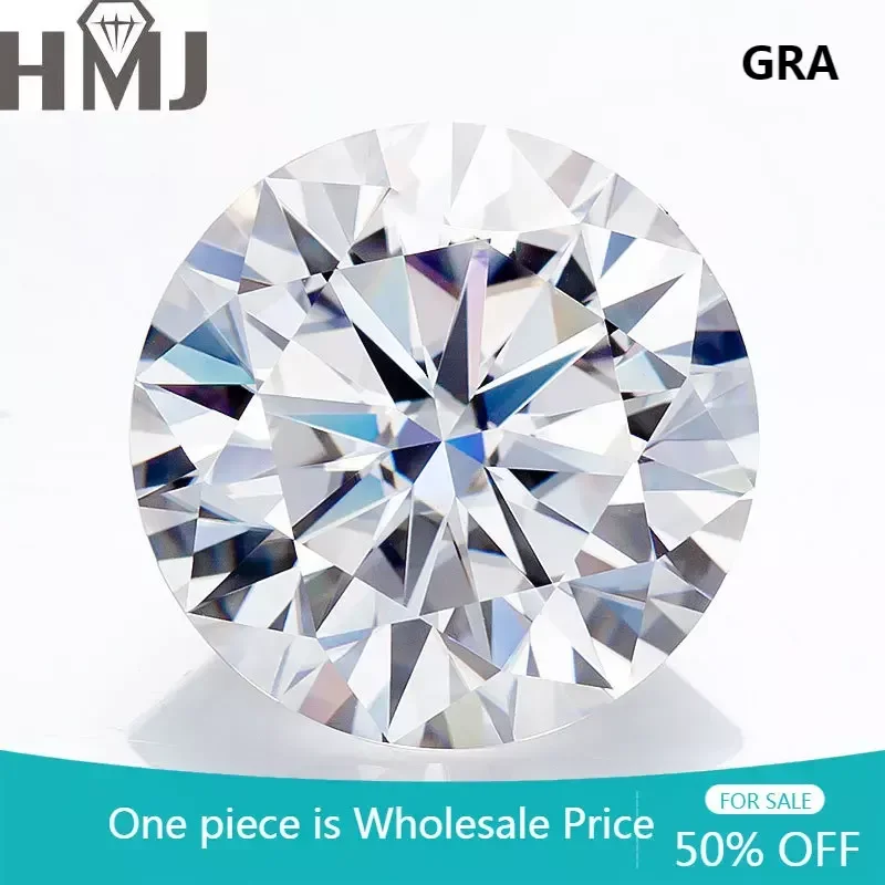 

Cheapest Factory Price Wholesale Moissanite Stone Round Exellent Cut 3.0MM-14.0MM D Color Lab Grown Gemstone