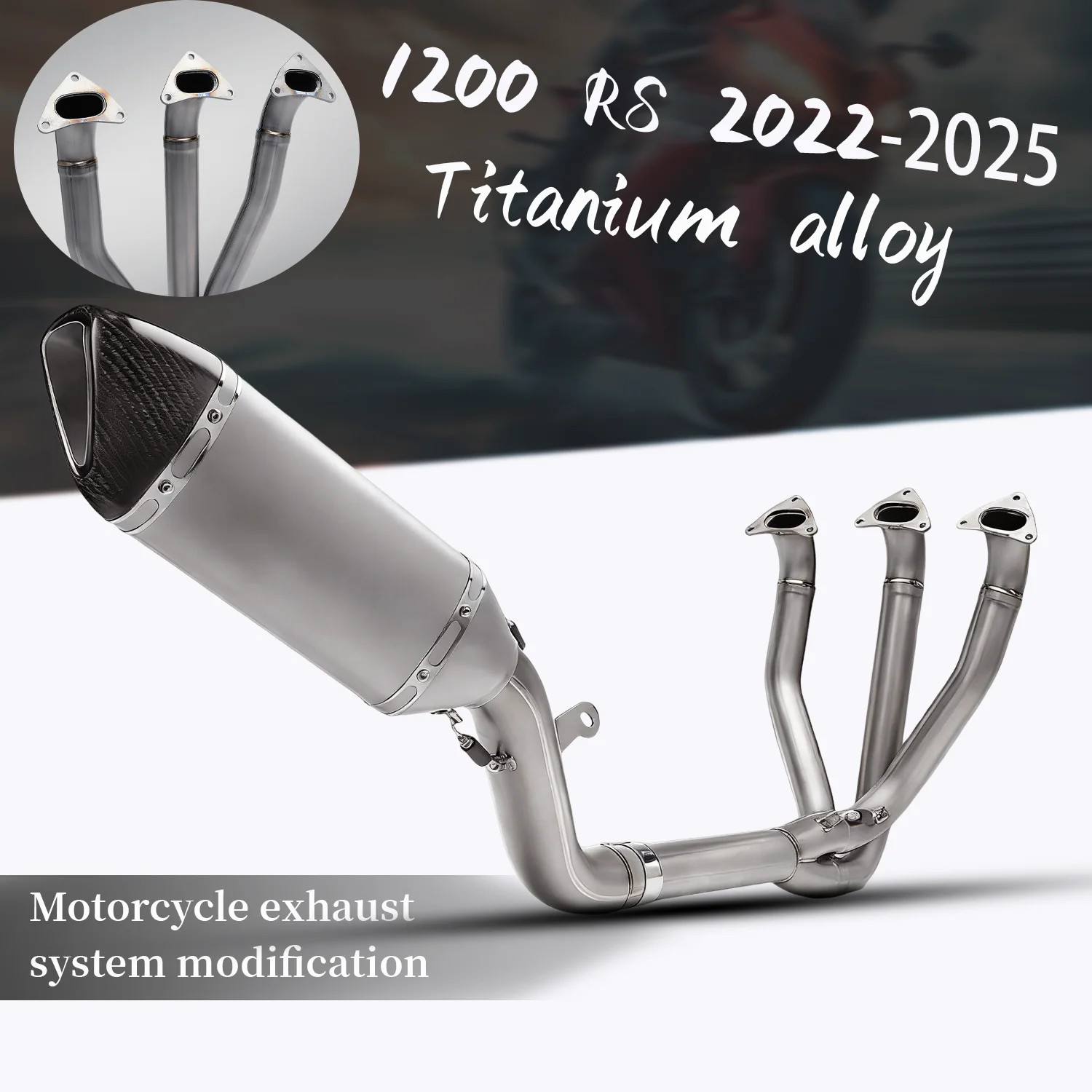 

FOR SPEED TRIPLE 1200RS (21-24)FOR SPEEDTRIPLE 1200RR (2022-2024) Mid Middle Link Pipe Slip on Motor ti alloy exhaust system