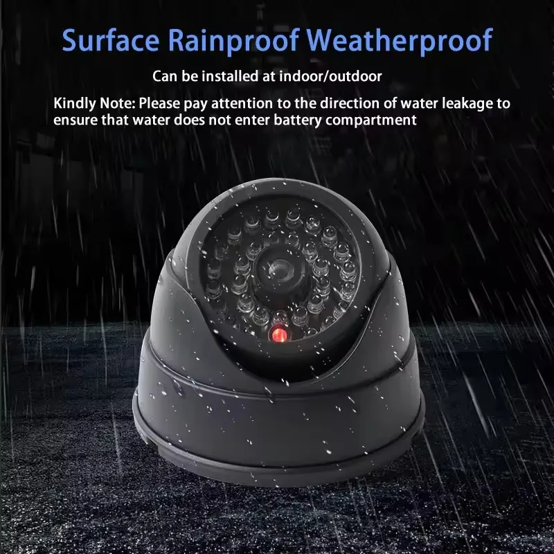 Creative Flashing Led Plastic Fake Conch Camera Dome Dummy Camera AA Battery Simulation CCTV Surveillance Security System