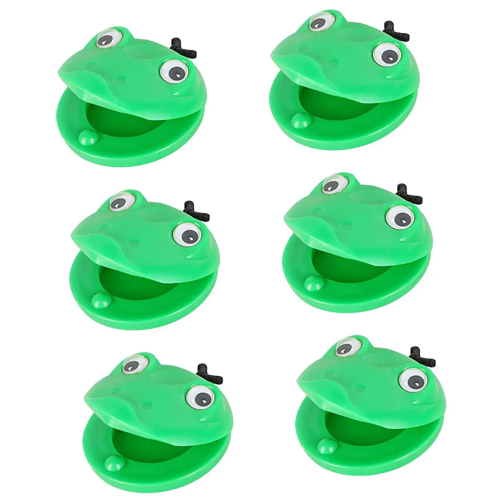 เครื่องดนตรีเคาะจังหวะ 6 ชิ้น คาสตานีตส์นิ้วมือ ของเล่นเสริมจังหวะสำหรับเด็กก่อนวัยเรียน รูปทรงการ์ตูนน่ารัก คาสตานีตส์ดนตรีรูปหมอก สำหรับงานปาร์ตี้เด็กเล็ก