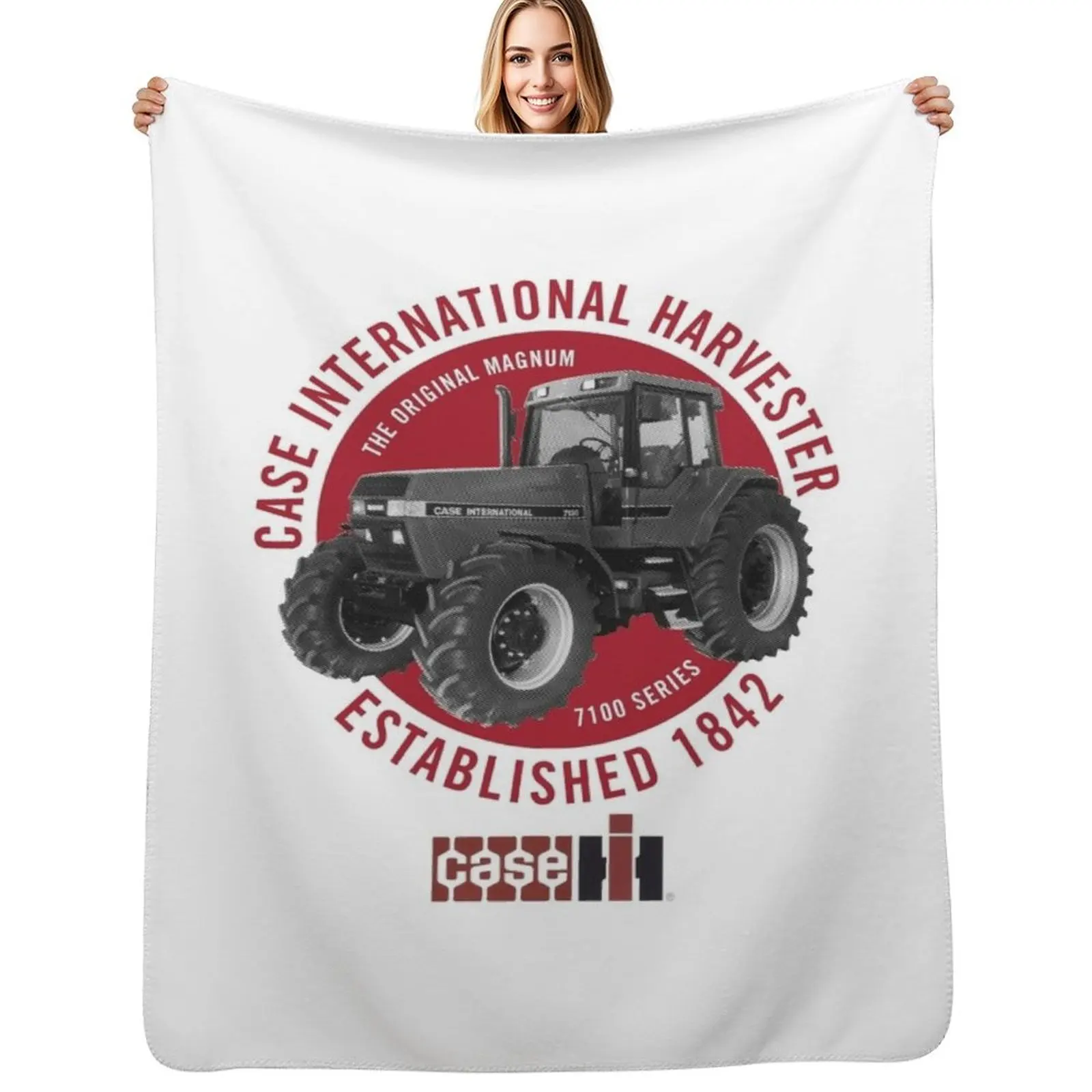 

IH Tractor Throw Blanket Travel Multi-Purpose Polar Luxury Brand Blankets
