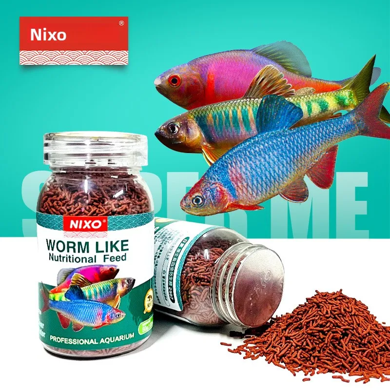 NIXO Корм для родной рыбы-Кровня-Мимические микропеллеты для дикой рыбы (исклевая, Медака, Даниос),Облазная так-Клейкая формула
