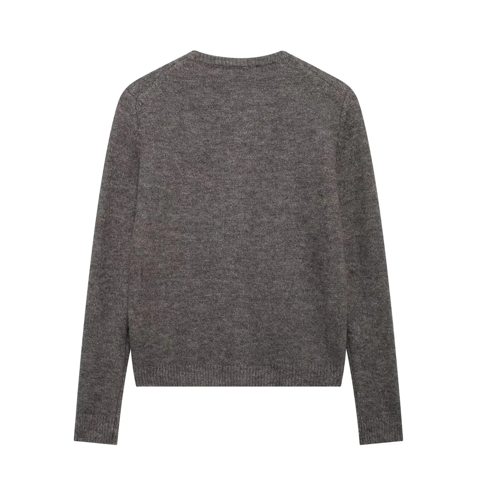 2025年冬新作 レディース カジュアルファッション 通勤 多用途 ラウンドネック ニットセーター メタルボタン装飾付き