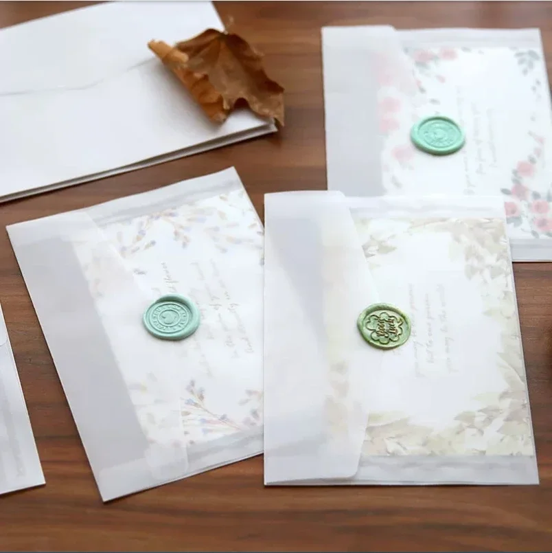 A5 A6 Sulfuric acid paper translucent envelope wedding invitation transparent letter envelope