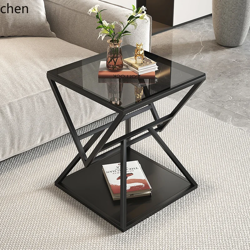 

PYH Modern Simple Light Luxury Coffee Table Small Square Table Living Room Sofa Table Balcony Tea Bedroom