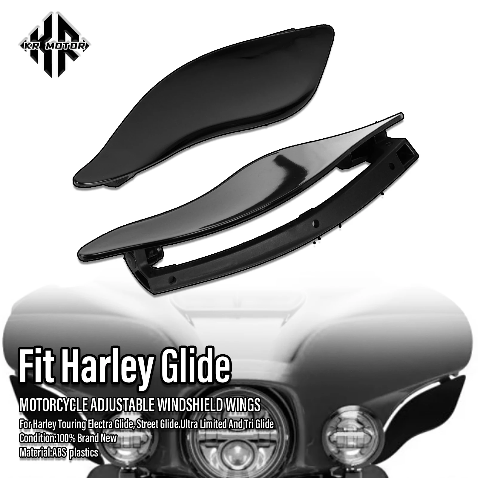 

Motorcycle Batwing Fairing Side Wing Deflector Fits For Harley Street Glide Electra Glide Tri LIMITED＆OTHER 2014-Later Fairing