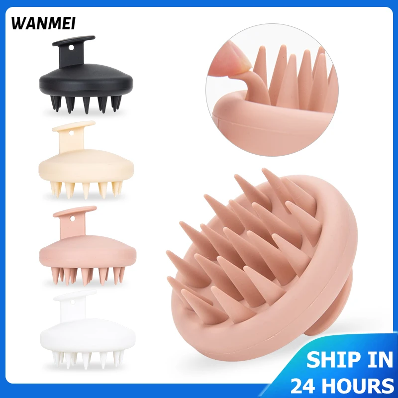 

Silicone Scalp Massage Shampoo Brush Silicone Soft Skin Friendly Hair Massager Comb Salon Hair Multi Functional Comb Care Tools