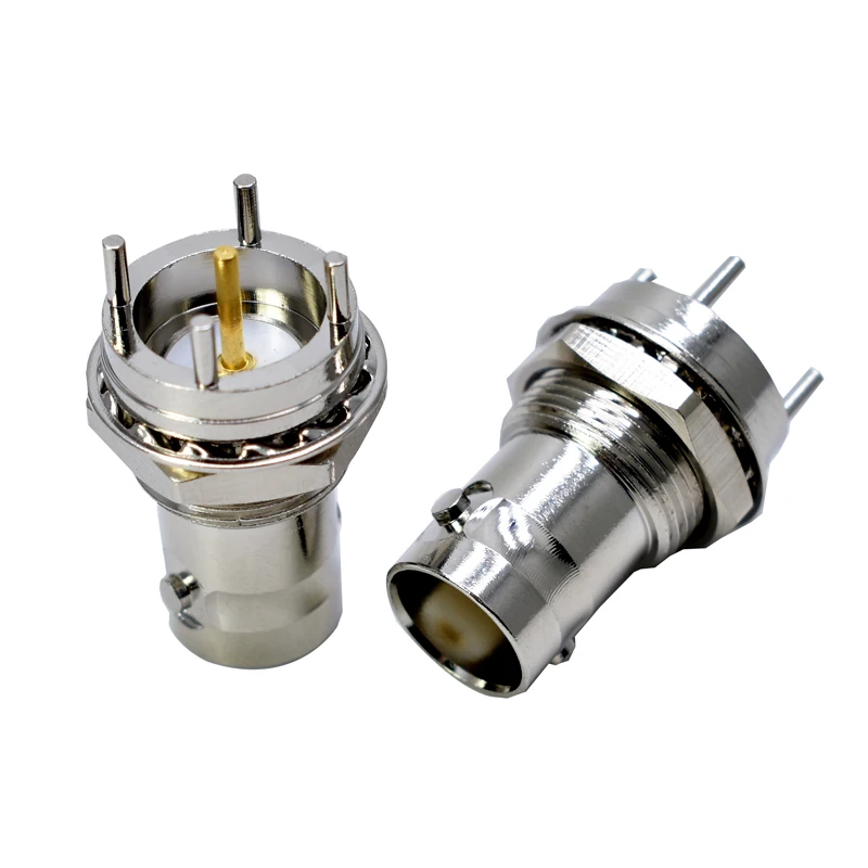 1PC BNC Female Jack Q9 RF Coax Connector PCB Mount Soldering With Nut Straight NEW Wholesale