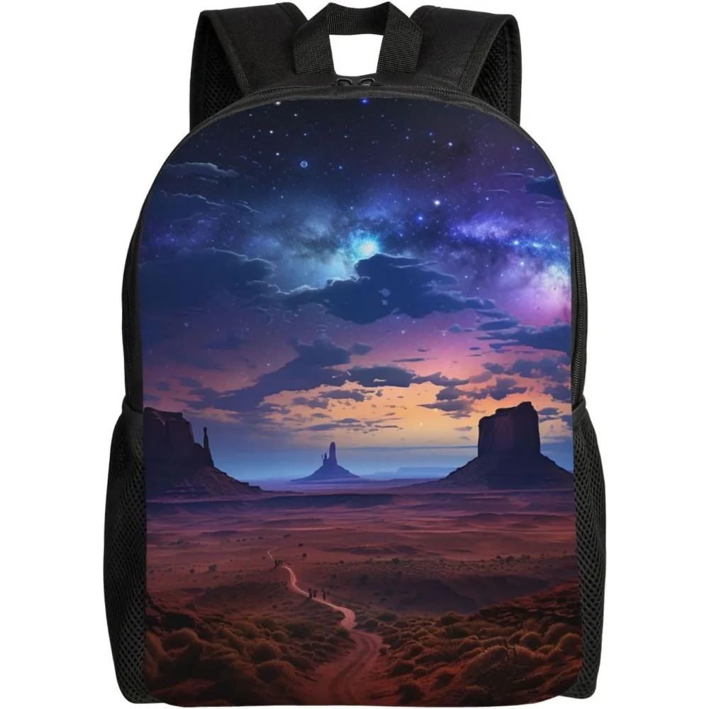 حقيبة ظهر للكمبيوتر المحمول من In Desert Monument Valley Landscape للنساء والرجال حقيبة ظهر جامعية للعمل والأعمال حقيبة كمبيوتر خفيفة الوزن