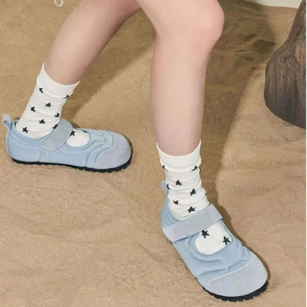 Knitted Y2k Mid Tube Star Socks Fashion Three-dimensional Elastic Summer Star Cotton Socks Korean Non-Slip School