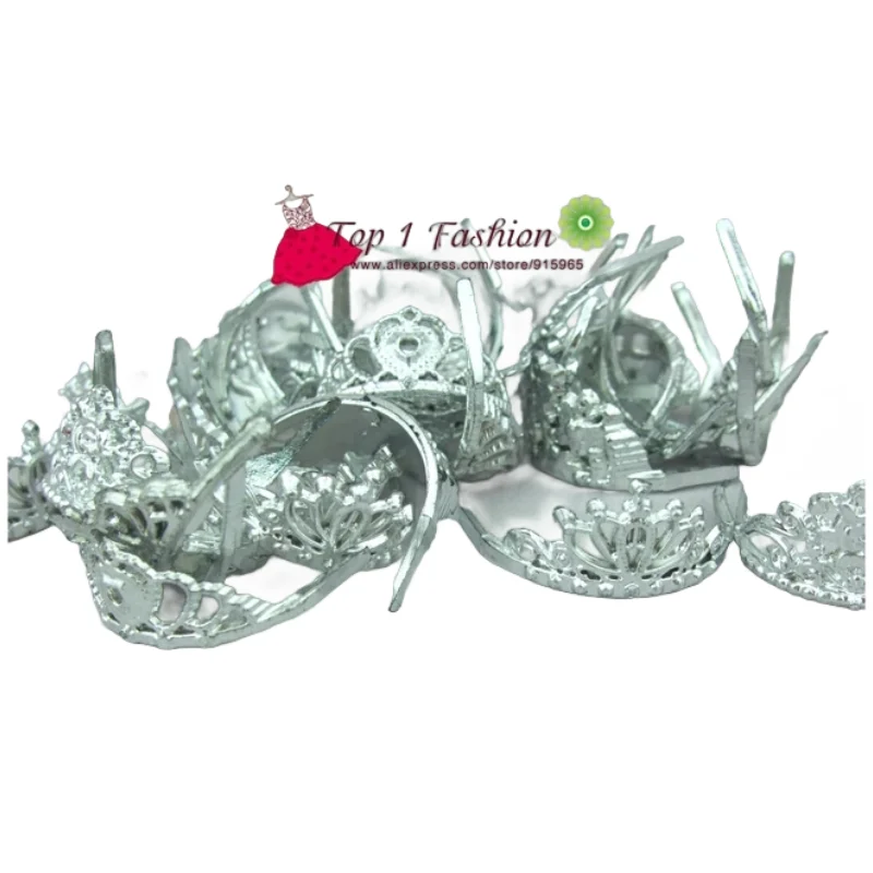 10pcs/set  Silver Plating Crown Decoration Accessory for Barbie Doll