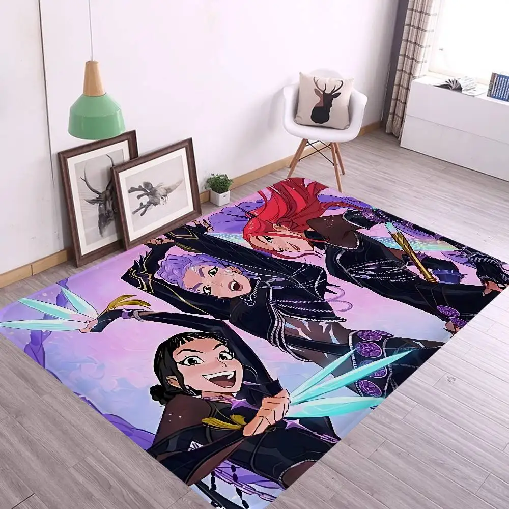 Kpop D-demon Hunters Entrance Door Mat Nordic Style Bedroom Living Room Doormat Home Balcony Anti-Slip Modern Home Decor