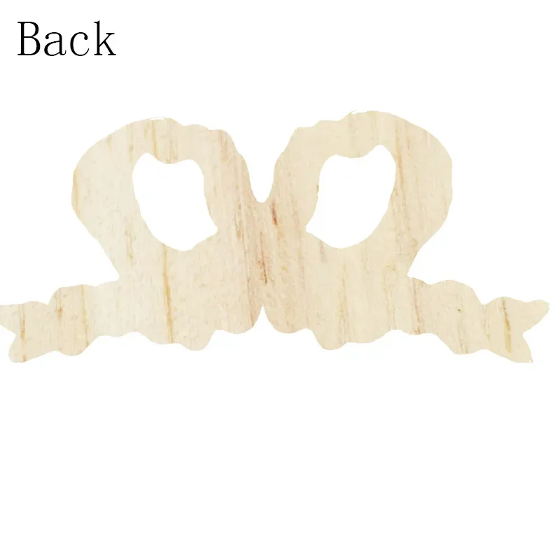 1PC 14cm Unpainted Wood Carved Corner Onlay Applique Frame Wall Door Natural Woodcarving Decorative Furniture Figurines Decor