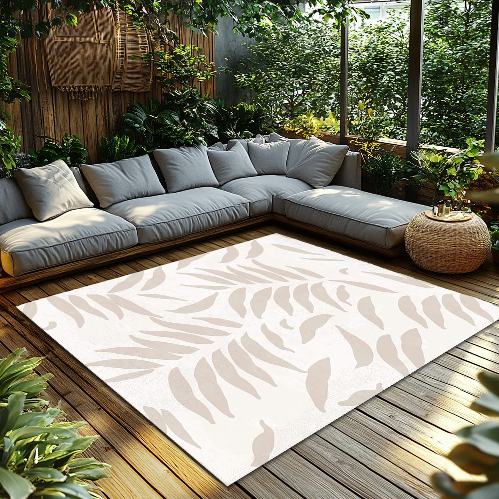 Stylish Palm Leaf Doormat Indoor Outdoor Welcome Mat Tropical Home Decor Area Rug Entrance Floor Mat Coastal Beach Theme Floor C