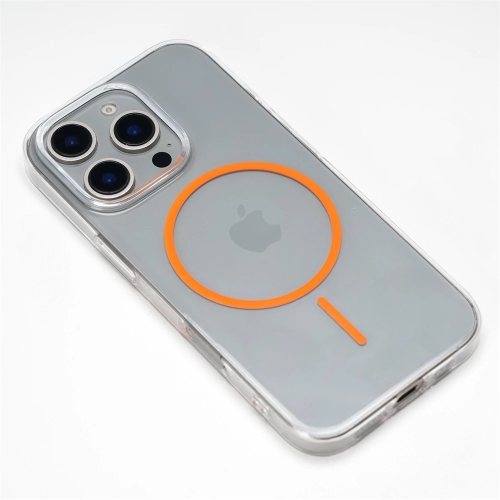 Ultradünne Transparente HD Einfache Hart-PC-Hülle für iPhone 18 17 16 15 Pro Max 14 13 12 mit Magsafe Magnetischer Drahtloser Ladeabdeckung – Detail 11