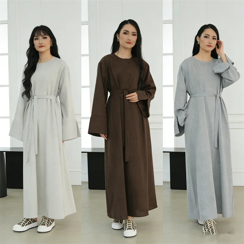

Ramadan Women Muslim Maxi Dress Dubai Abaya Turkey Kaftan Eid Djellaba Caftan Marocain Femme Robe Arab Party Gown Islam Jalabiya